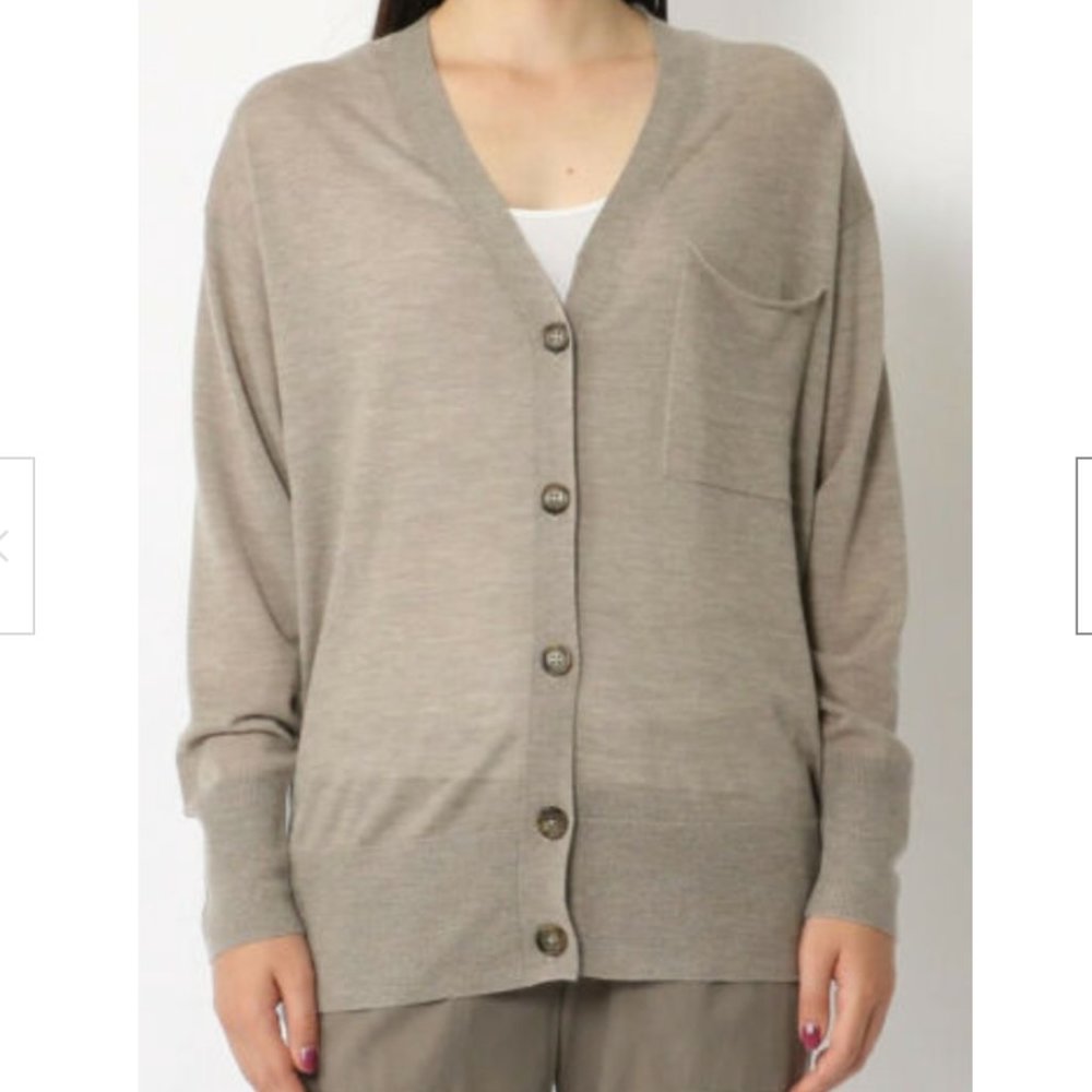 James Perse Lightweight V-neck Cashmere Cardigan Size 1 in Mink